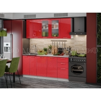 Кухонный гарнитур Техно 1,8 (красный)